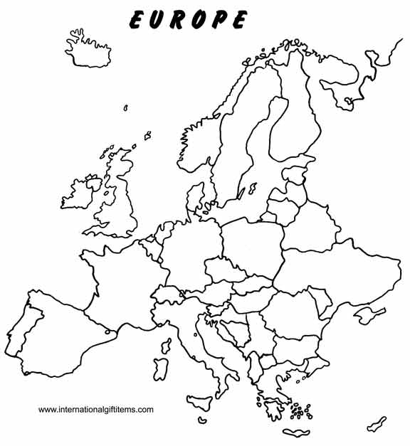 Blank Map Of Europe Printable Outline Map Of Europe